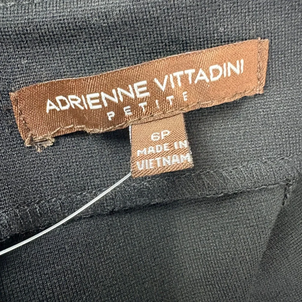Adrienne Vittadini 6P Black Pencil Skirt Monet Gardens Stretch Professional